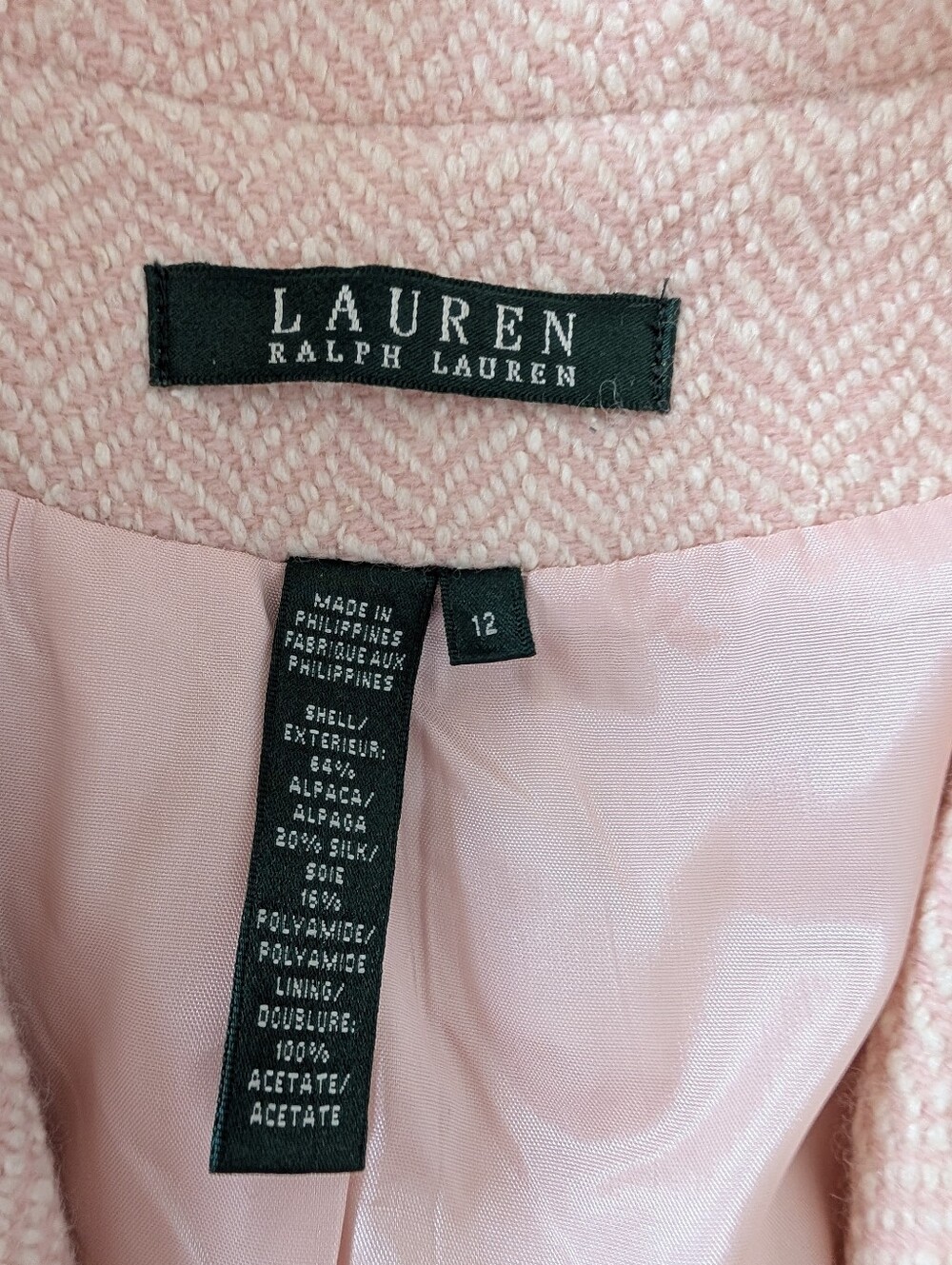 Ralph Lauren Blush Pink Tailored Blazer Jacket Size 12 - Picture 2 of 11